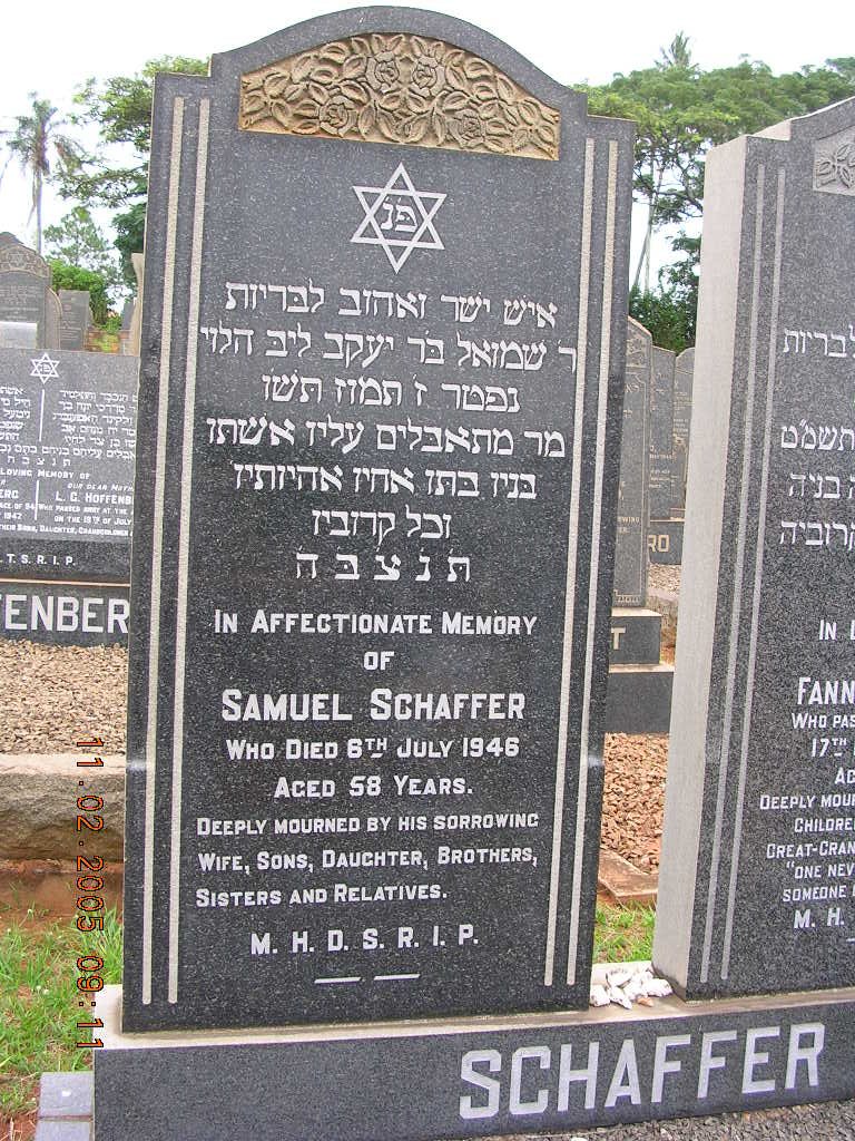 SCHAFFER Samuel -1946