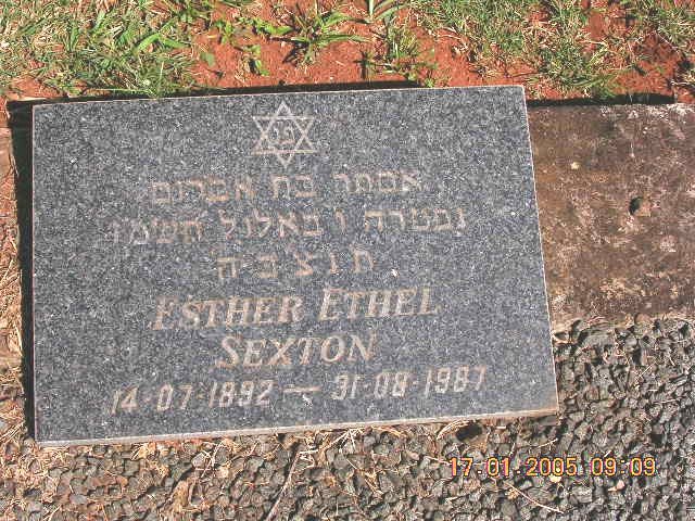SEXTON Esther Ethel 1892-1987