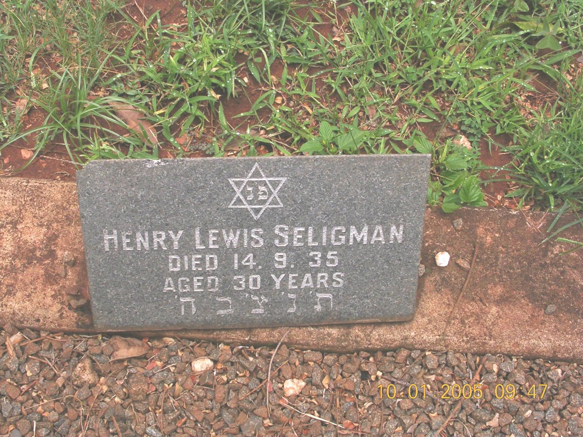 SELIGMAN Henry Lewis -1935