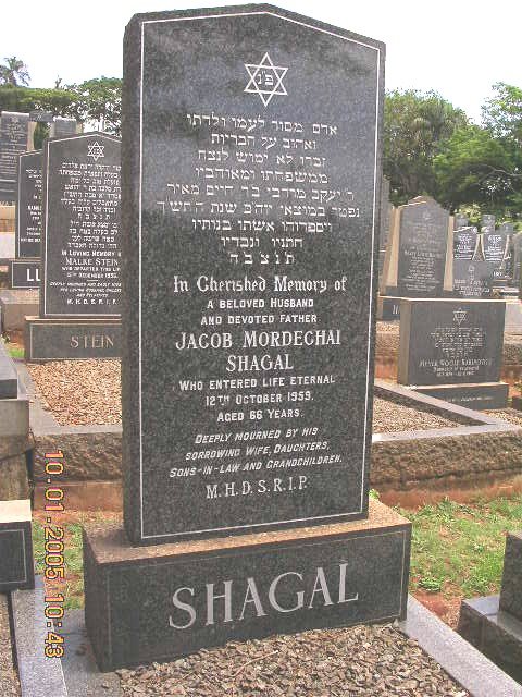 SHAGAL Jacob Mordechai -1959