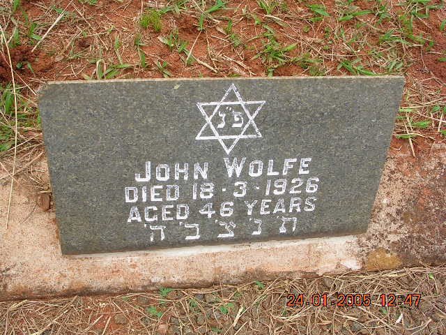 WOLFE John -1926