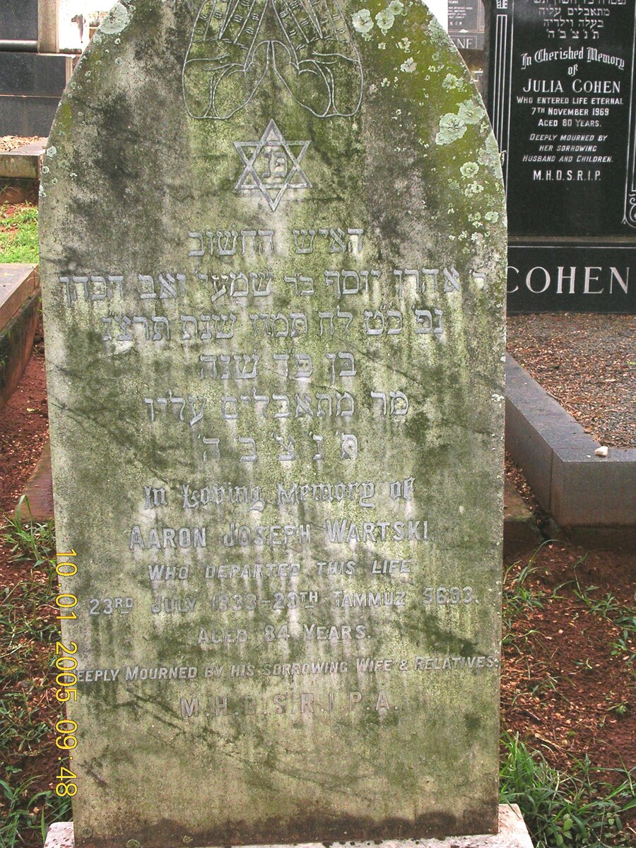 WARTSKI Aaron Joseph -1933