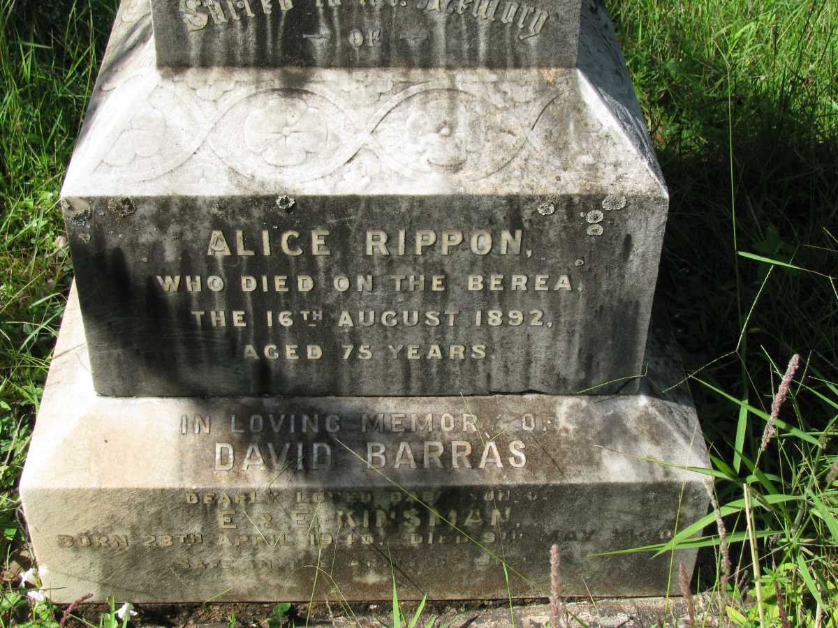 RIPPON Alice -1892 :: KINSMAN David Barras 1940-1940