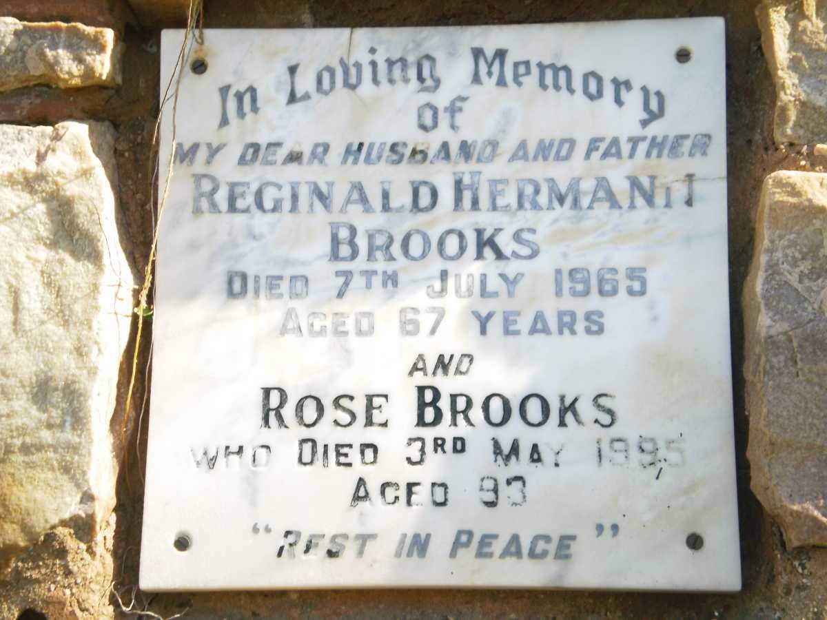 BROOKS Reginald Hermann -1965 &amp; Rose -1995