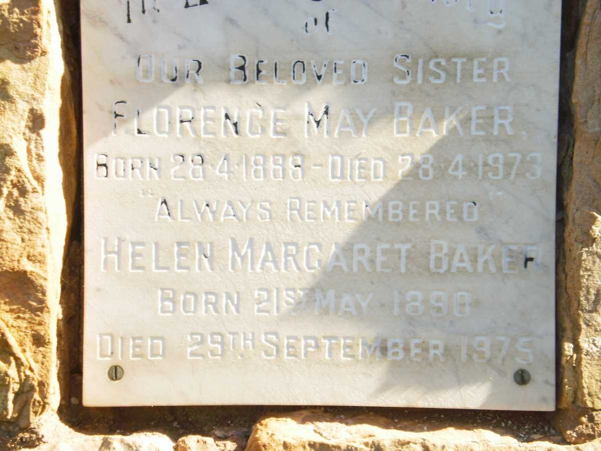 BAKER Florence May 1888-1973 :: BAKER Helen Margaret 1890-1975