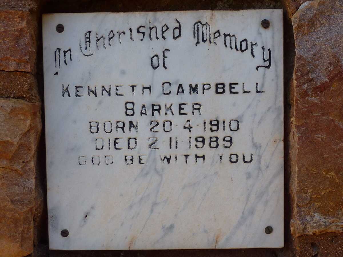 BARKER Kenneth Campbell 1910-1989