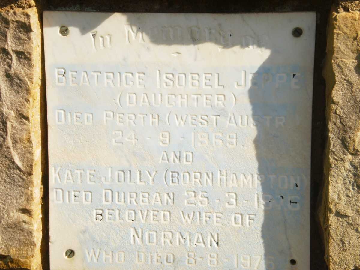 JOLLY Norman -1976 &amp; Kate HAMPTON 1976 :: JEPPE Beatrice Isobel -1969
