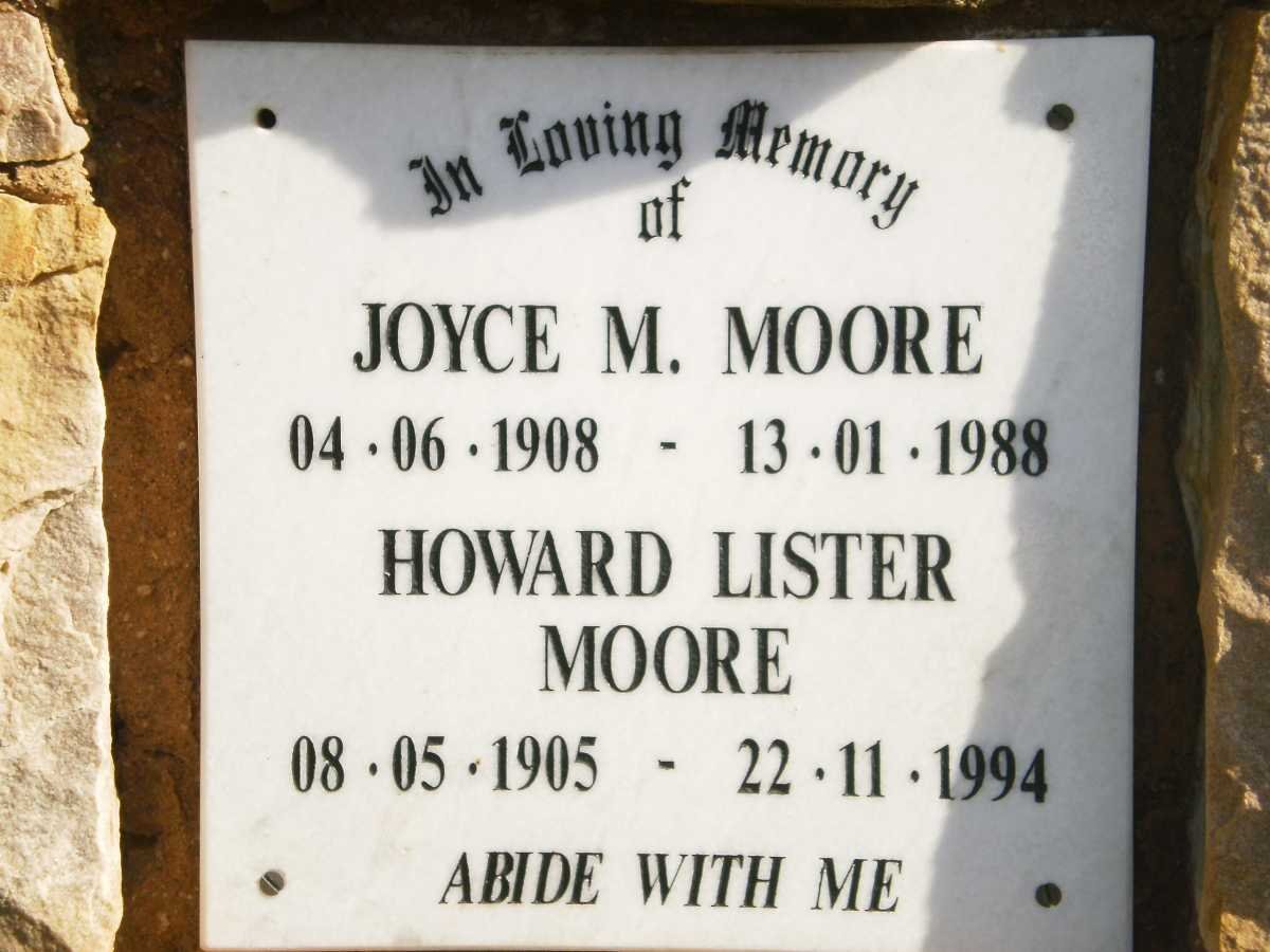 MOORE Howard Lister 1905-1994 &amp; Joyce M. 1908-1988