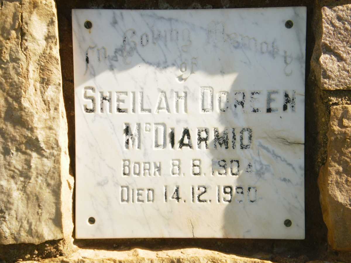 MCDIARMID Sheilah Doreen 1904-1990
