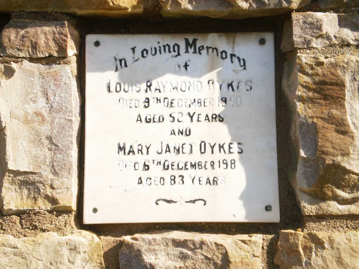 OYKES Louis Raymond -1950 &amp; Mary Janet -198?