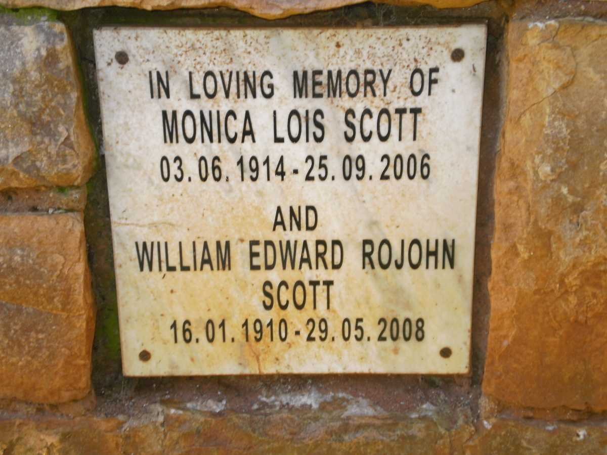 SCOTT William Edward 1910-2008 &amp; Monica Lois 1914-2006