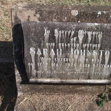 JOHNSTON James -1967 &amp; Flora McConachy -1963 :: JOHNSTON Sarah -1926