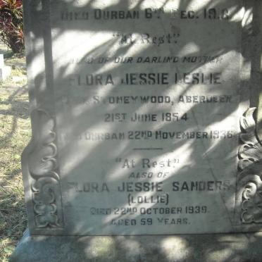 LESLIE Andrew Davidson 1851-1916 & Flora Jessie 1854-1936 :: LESLIE Andrew Davidson -1956 & Edith Victoria 19??