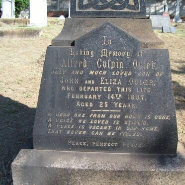 OSLER Alfred Culpin -1897 