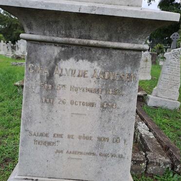 AADNESEN Gina Alvilde 1853-1898