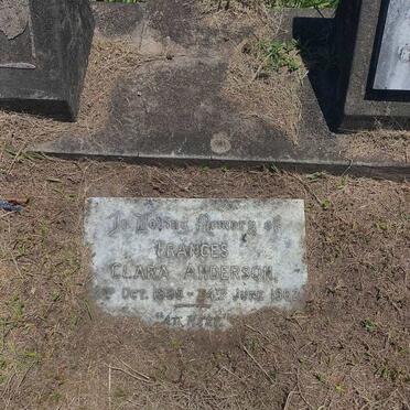 ANDERSON Frances Clara 1886-1962