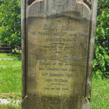 ADRAIN Samuel -1898 & Mary Ann -1913