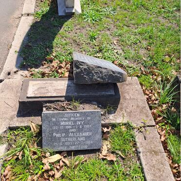 AITKEN Philip Alexander Sutherland 1893-1984 & Muriel Ivy 1901-1984