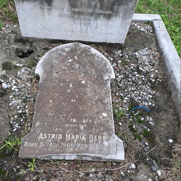 BERG Oscar Gustav Marius 1889-1890 :: BERG Marie 1891-1892 :: BERG Astrid Maria 1900-1974 