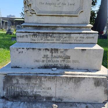 BAUMANN J.L. -1920 & Babette -1913 :: THUERER Magdalana -1917 :: BAUMANN Herman Aubrey -1951 _3
