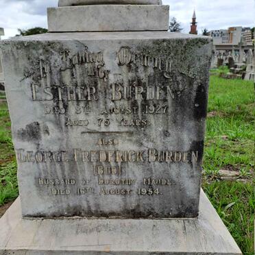 BURDEN Esther -1927 :: BURDEN George Frederick -1954 