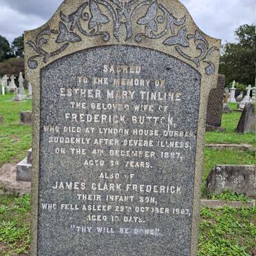 BUTTON Esther Mary Tinline -1887 :: BUTTON James Clark Frederick -1887