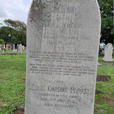 COTTAM Adelaide -1909 :: PARKES Jessie Gordon -1946