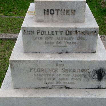 DICKINSON Ann Pollett -1918 :: SHEARING Florence -1945