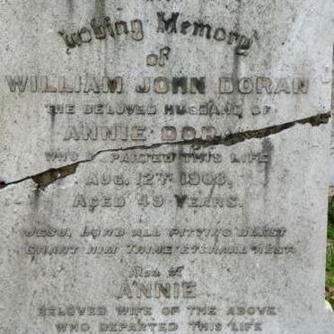 DORAN William John -1908 &amp; Annie -1925