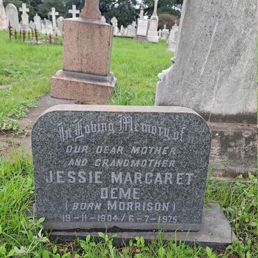 DEME Jessie Margaret nee MORRISON 1904-1975