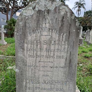 GRICE Alice S. 1845-1918 :: GRICE Agnes Josephine -1930