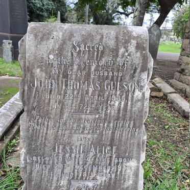 GULSON John Thomas -1936 & Jessie Alice -1939