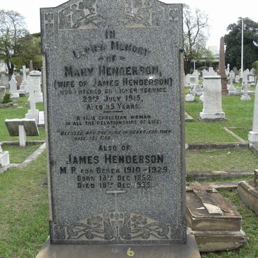 HENDERSON James 1852-1935 and Mary -1915