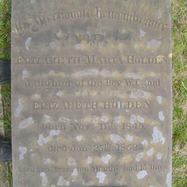 HOLDEN Elizabeth Maria 1849 - 1852
