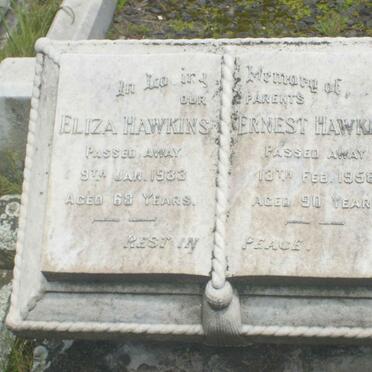 HAWKINS Ernest -1958 &amp; Eliza -1933