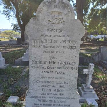 JEFFERY George -1923 & Hannah Ellen -1945 :: JEFFERY Gertrude Louisa -1887 :: JEFFERY Ellen Alice -1891 :: JEFFERY William Ernest -1900
