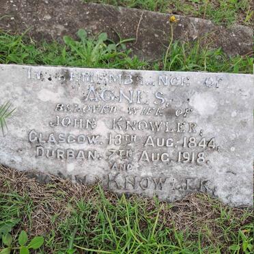 KNOWLER John & Agnes 1844-1918