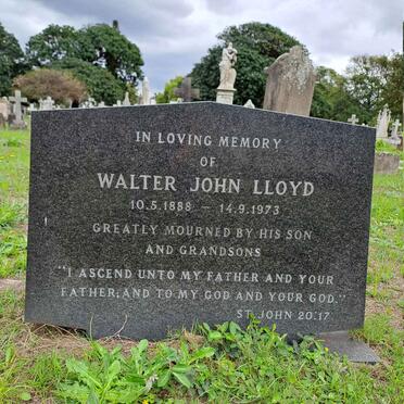 LLOYD Walter John 1888-1973