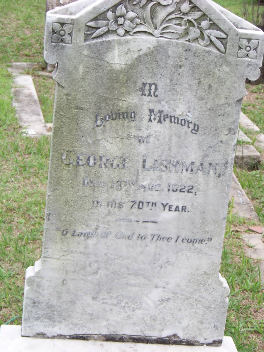 LISHMAN George -1922