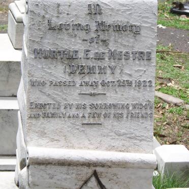 MESTRE Hurtle E., de -1922