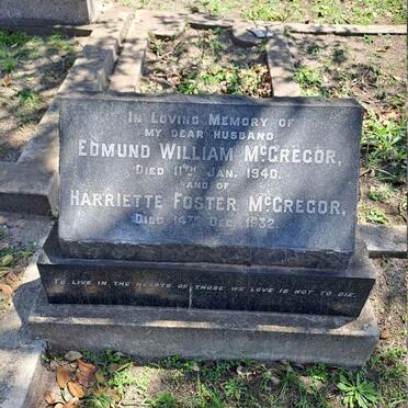 MCGREGOR Edmund William -1940 & Harriette Foster -1932