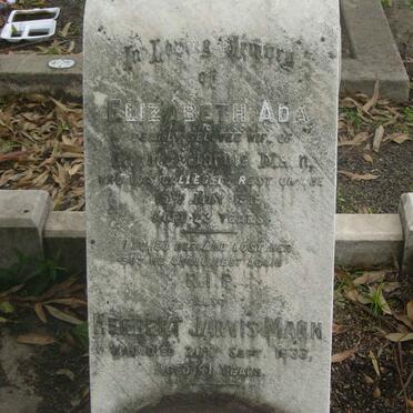 MANN Herbert Jarvis -1933 &amp; Elizabeth Ada THOMPSON -1919