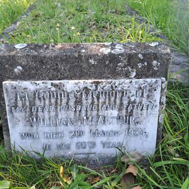 McCARTHUR William -1924