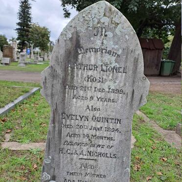 NICHOLLS Ada -1933 :: NICHOLLS Arthur Lionel -1899 :: NICHOLLS Evelyn Quintin -1894