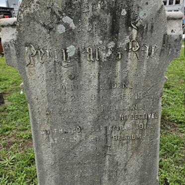 RAE Percy James -1919