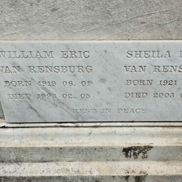 RENSBURG William Eric, van 1919-1993 & Sheila Laura 1921-2003