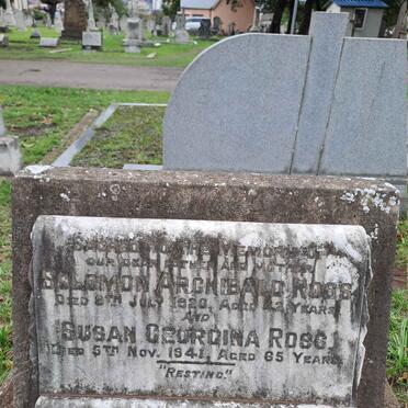 ROSS Solomon Archibald -1920 & Susan Georgina -1941