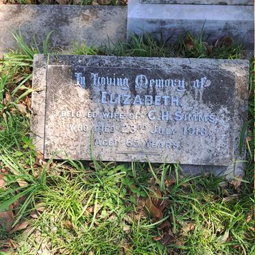 SIMMS Charles Henry -1925 & Elizabeth -1918 _2