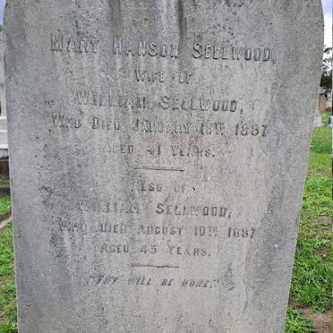 SELLWOOD William -1887 & Mary Hanson -1887