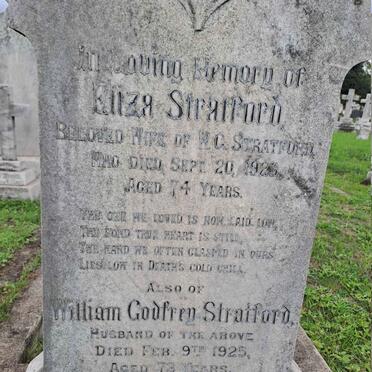 STRATFORD William Godfrey -1925 & Eliza -1923